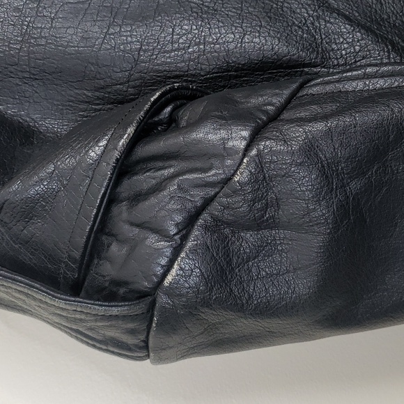 WILSONS LEATHER HEAVY WEIGHT MOTORCYCLE BLACK JACKET BIKER MEN SIZE XXL - Picture 4 of 10